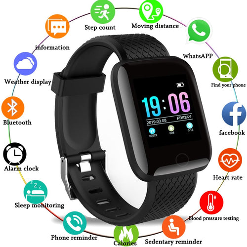 Smart watch À Prova D 'Água, Monitor De Freqüência Cardíaca, Relógio Esporte Para Android IOS